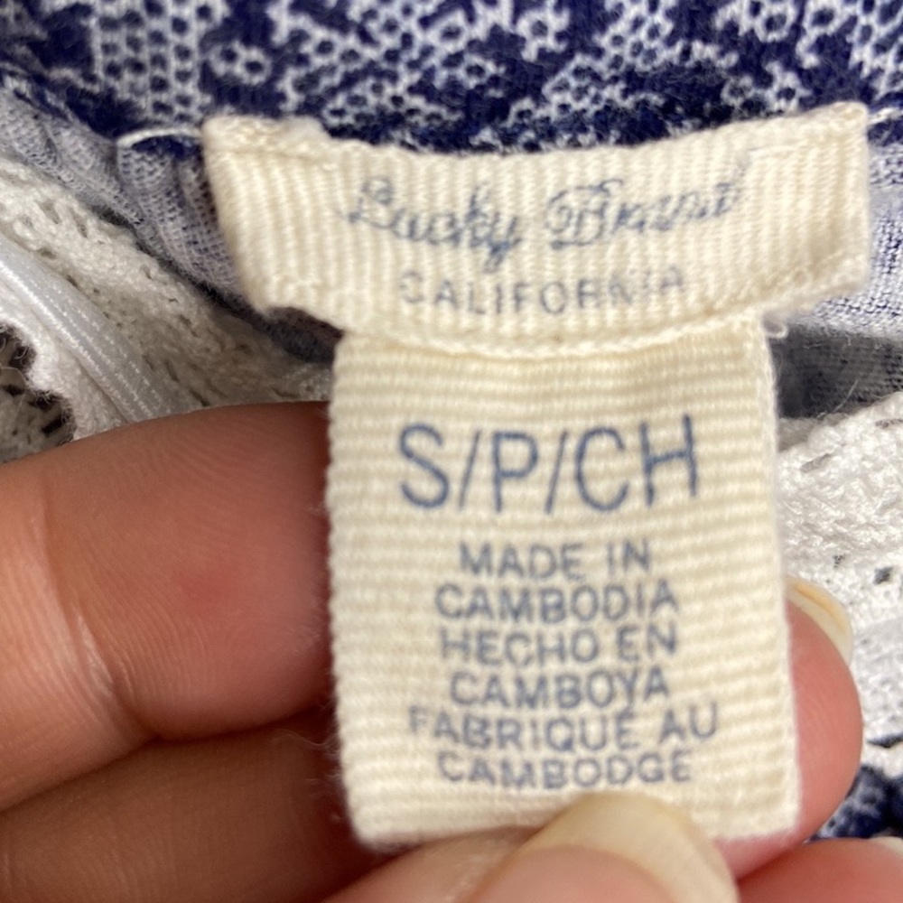 LUCKY BRAND Tribal Print Crochet Tank Top - Picture 7 of 13